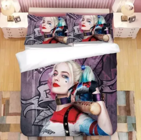 Bedding Set For Fan/Harley Quinn-Bedding Gift For Fans