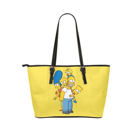 Simpsons Family Tote Bag Purse Leather Handbag Gifts