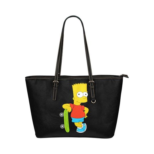 Bart Simpson Tote Bag Purse Leather Handbag Gifts