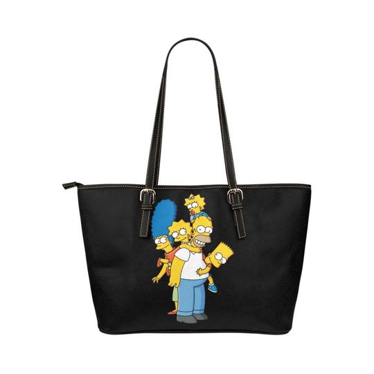 Simpsons Family Tote Bag Purse Leather Handbag Gifts