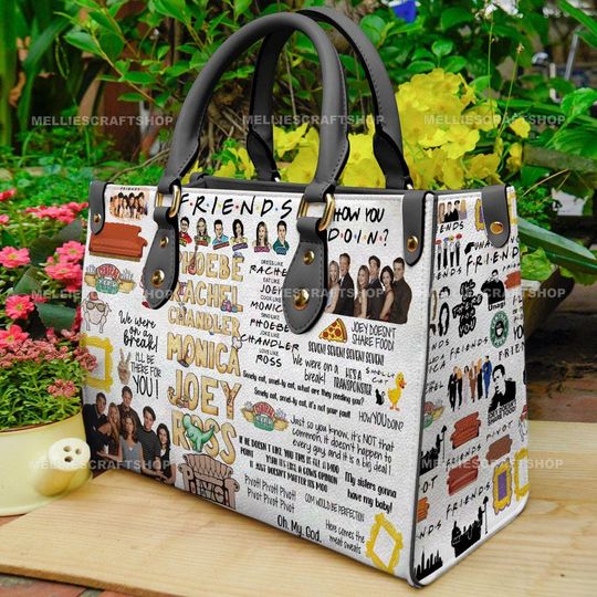 Friends TV Show Leather Handbag,Friends Lovers Handbag,Gift For Her,TV Show Handbag