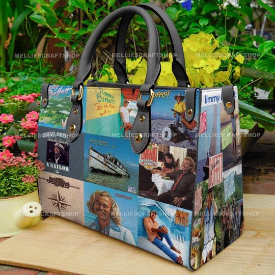 Jimmy Buffett Music Leather Handbag,Jimmy Buffett Lovers Handbag,Gift For Her