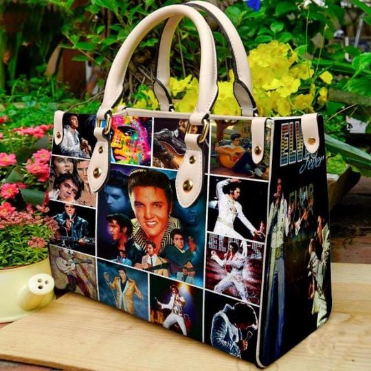 Elvis Presley Leather Bag, Elvis Presley Shoulder Bag, Crossbody Bag, Elvis Presley Leather Handbag, Top Handle Bag