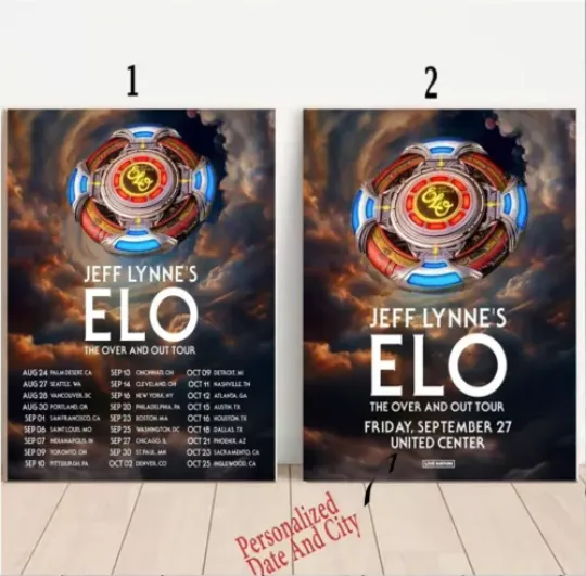 Custom Jeff Lynne's ELO Over and Out FINAL Tour 2024 Poster