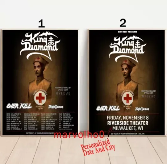 Custom King Diamond Announces North American Headlining Tour 2024 Poster