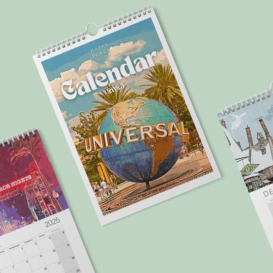 Universal Orlando Resort Calendar 2025, Universal Studios, Universal Calendar, 2025 Calendar, Christmas Gift, Planner, organiser, Calendar