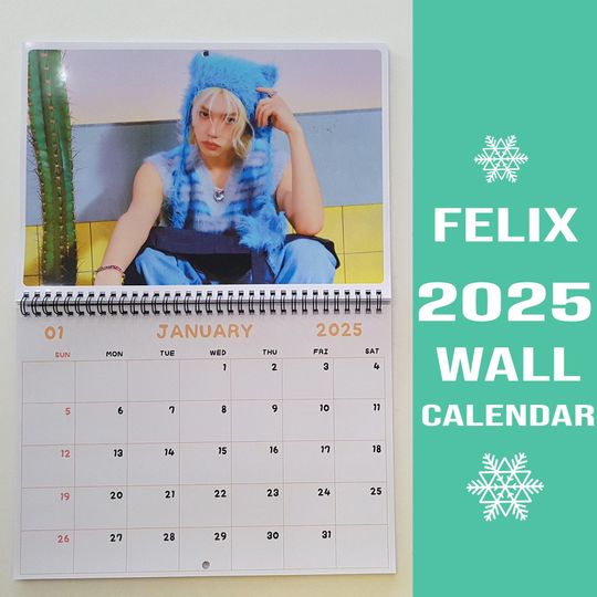 Felix Stray Kids Calendar 2025 / Felix Calendar 2025 / Stray Kids Calendar 2025 Felix Wall Calendar 2025 KPOP Calendar 2025