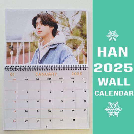 Han Stray Kids Calendar 2025 / Han Calendar 2025 / Stray Kids Calendar 2025 Han Wall Calendar 2025 KPOP Calendar 2025
