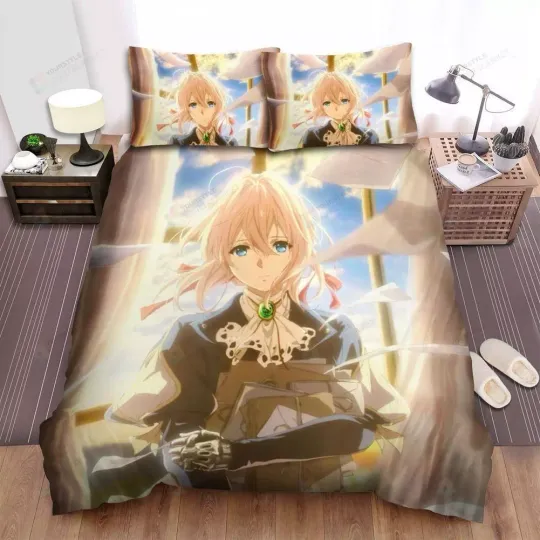 Violet Evergarden Anime Quilt Duvet Cover Set Full Doona Cover Children