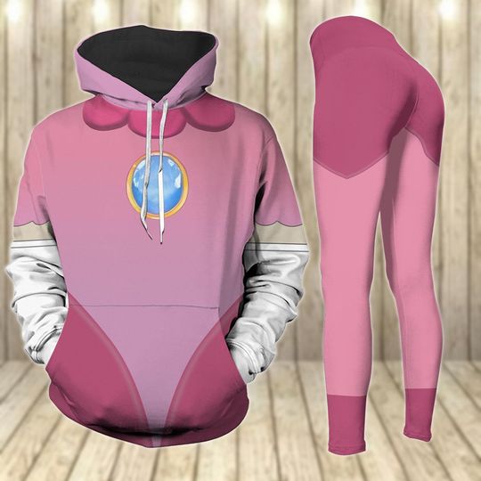 Halloween Princess Peach Cosplay Hoodie Legging, Super Mario Costume Shirt, Peaches Tee, Birthday Princess Hoodie, Funny Gift For Her