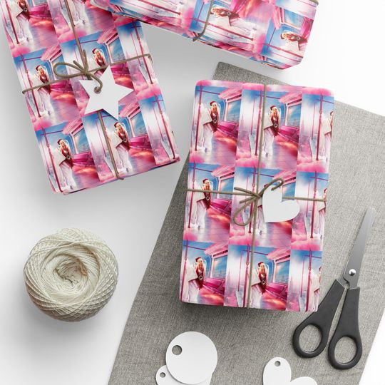 Nicki Minaj Pink Friday 2 Cover Christmas Hat Wrapping Paper, Nicki Minaj Gift Wrap, Nicki Minaj Birthday Gift Paper, Nicki Wrapping Paper