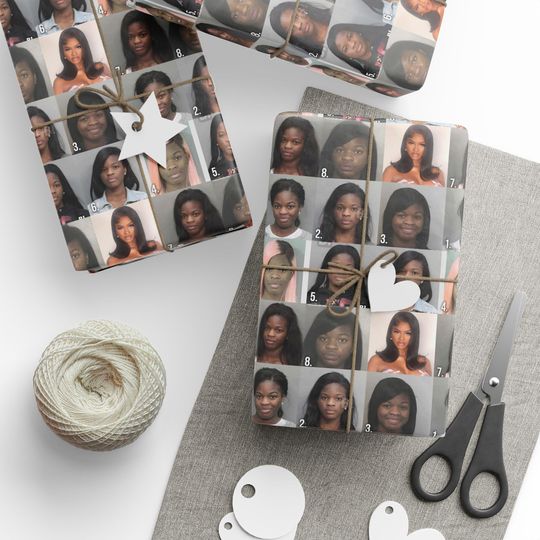 JT Mugshot Wrapping Paper, JT Gift Wrap, Jt Birthday Gift Paper, JT Christmas Gift Paper, Jt Wrapping Paper, Jt Christmas Wrapping Paper