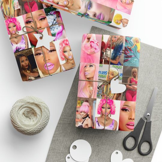 Nicki Minaj Collage Paper, Nicki Minaj Gift Wrap, Nicki Minaj Birthday Gift Paper, Nicki Minaj Christmas Gift Paper, Xmas Wrapping Paper