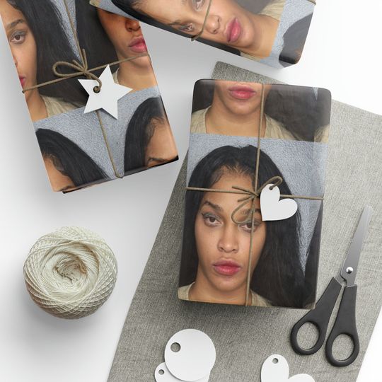 Joseline Hernandez Mug Shot Wrapping Paper, Joseline Hernandez Gift Wrap, Joseline Hernandez Birthday Gift Paper, Joseline Hernandez Zeus
