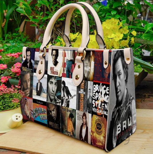 Bruce Springsteen Leather Bag Handbag, Springsteen Lover's Handbag,Springsteen Women Purses,Shopping Bag