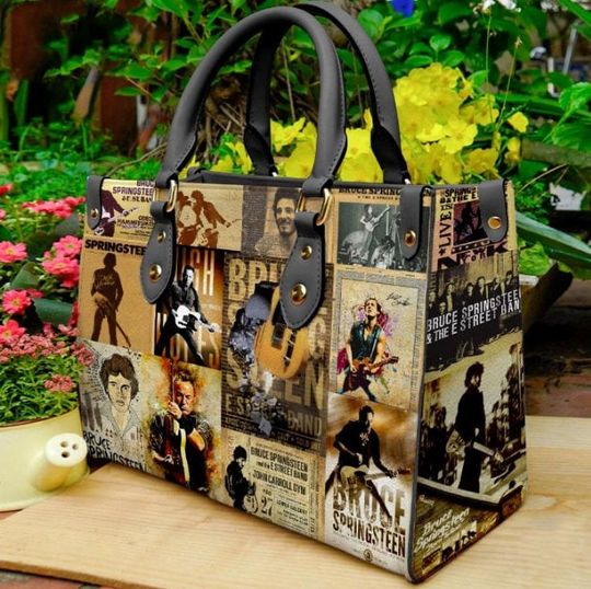 Bruce Springsteen Leather Bag Handbag, Springsteen Women Purses,Springsteen Lover's Handbag,Shopping Bag
