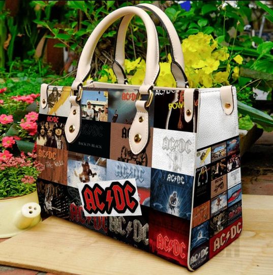 Rock band Music Leather Bag Handbag, Rock band Women Purses, Rock band Lover's Handbag, Shopping Bag