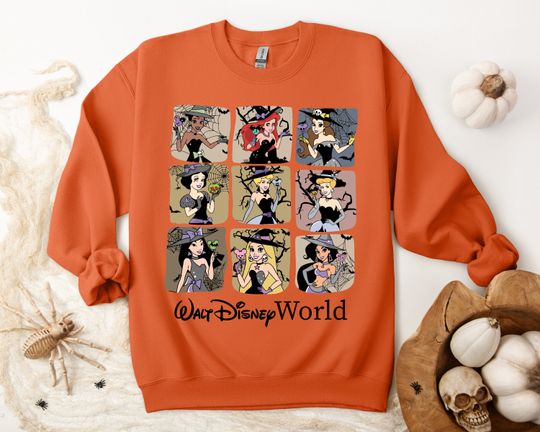 Vintage Disney Princess Witch Halloween Comfort Colors Shirt, Princess Witchy Vibes T-shirt, Disney Girls, Disneyland Halloween Girl Party