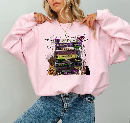 Vintage Halloween VHS Movies Sweatshirt, Retro Horror VHS Movies Shirt, Vintage Spooky Season VHS Movies Shirt, Halloween Sweatshirt Women