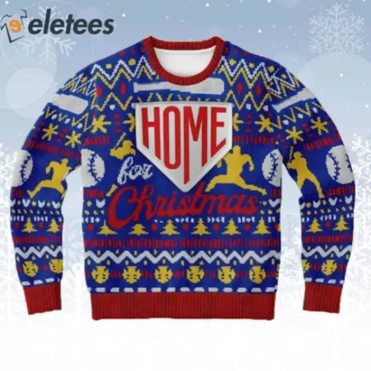 Home Run Baseball Ugly Christmas Sweater 5R18XDPH