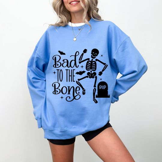 Bad to The Bone ,Halloween,Halloween, Almost Halloween design, cut file, Halloween shirt, Halloween sign, cameo files, cricut files,Bella