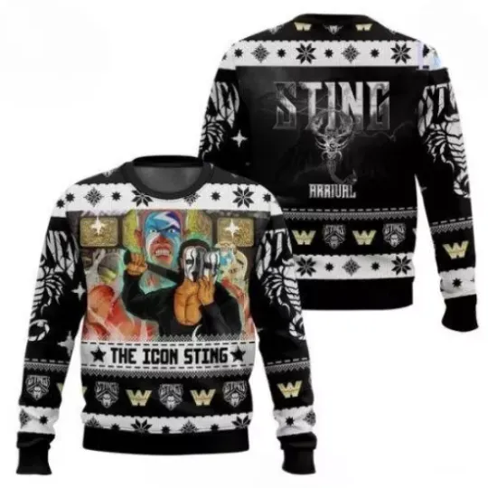The Icon Sting WW.E Christmas Ugly Sweater