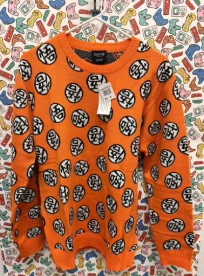 Dragon Ball Z Orange Sweatshirt Ugly Sweater Christmas Pullover - Mens Medium M