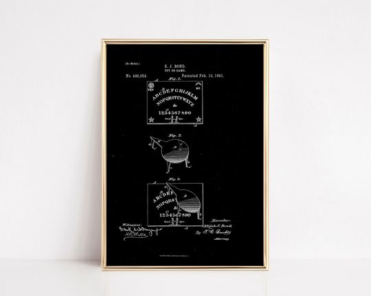 vintage halloween decor | spirit board print | diy halloween | spooky art | halloween wall art