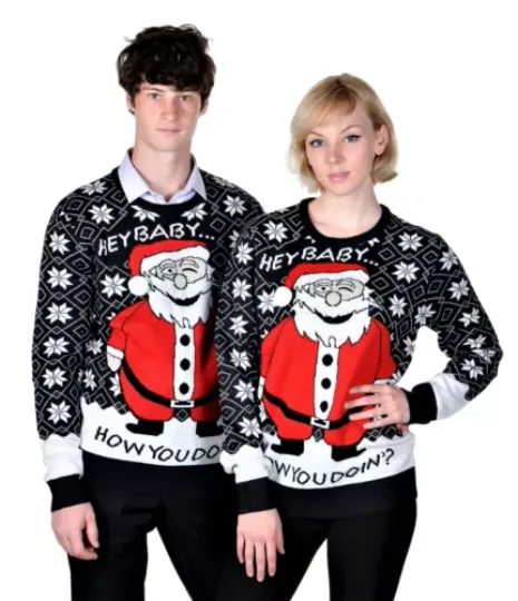 RWB Ugly Christmas Sweater for Men Pullover Navy