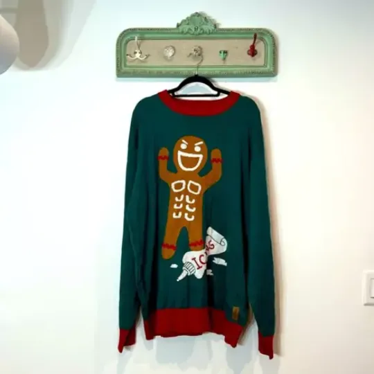 Tipsy elves MEN'S GINGER ROID RAGE UGLY CHRISTMAS SWEATER plus size 3XL