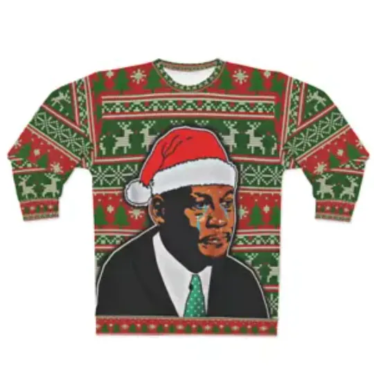 Michael Jordan Ugly Christmas Sweater Crying NBA Basketball GOAT Unisex Sweatshi