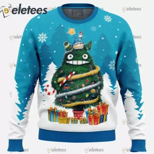 Christmas Totoro My Neighbor Totoro Ugly Christmas Sweater BVEPJCCS