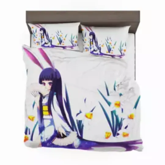 Anime Girl Violet Quilt Duvet Cover Set Queen Bedding Pillowcase Home Textiles
