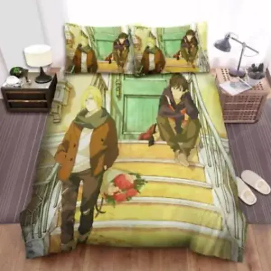 Banana Fish Anime Poster 2 Quilt Duvet Cover Set Bedding King Bedclothes Kids