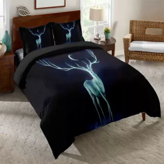Discover 3D Animal Deer Bedding Set Quilt Cover and Pillowcase Single Double Queen King