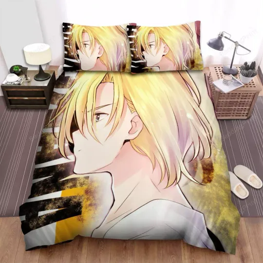 Banana Fish Anime Poster Quilt Duvet Cover Set Bedding Queen Soft