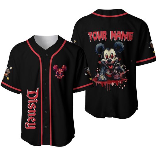Discover Personalized Horror Mickey Mouse Disney Baseball Jersey, Disney Jersey