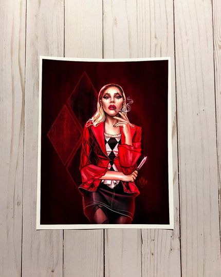 Joker 2 inspired Folie  Deux Ld ga Harley Quinn Art Print