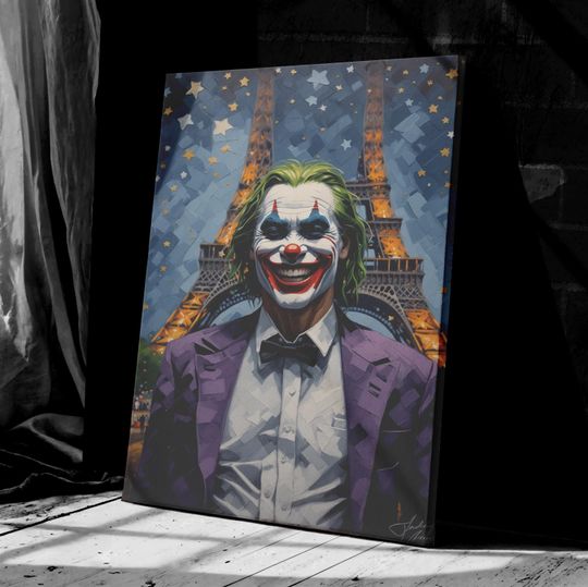 Joker Canvas Poster Joker Wall Art Joker The Joker Paris Canvas Joker Painting Joker Joker Card Joker Joker Mask Joker Poster