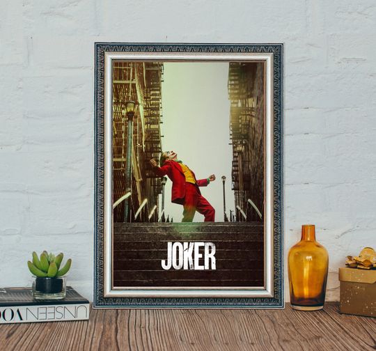 Joker Movie Poster, DC Joker (2019) Classic Movie Poster, Vintage Canvas Cloth Photo Print, Holiday gifts