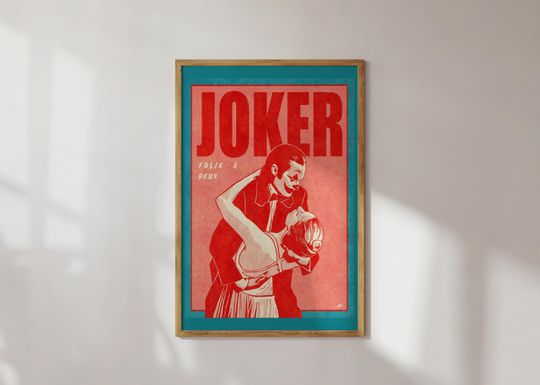 Joker: Folie  Deux Movie Poster | Joaquin Phoenix Poster | Ld gaga Poster | Wall Art | Wall Decor