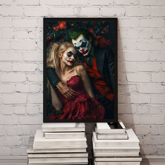 Joker: Folie  Deux Movie Poster | Joaquin Phoenix Poster | Ld gaga Poster | Wall Art | Wall Decor