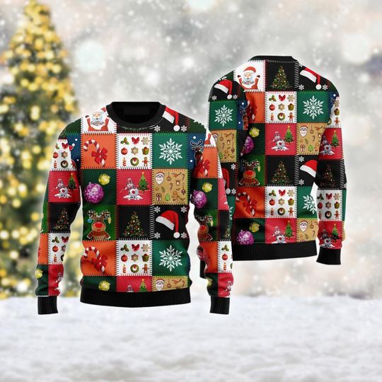 Christmas Ugly Sweater For Christmas, Cute Christmas Icon Ugly Sweater 3D, Family Christmas Ugly Sweater, Xmas Holiday Party Shirt