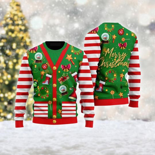 Candy Cane Christmas Ugly Sweater, Sweets Xmas Sweatshirt, Merry Christmas Gift, Candy Xmas Shirt, Funny Christmas Icon Shirt