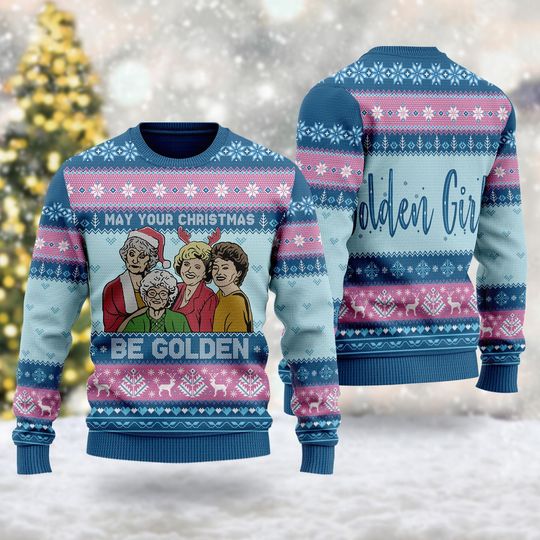 May Your Christmas Be Golden 3D T-shirt, Movie TV Series Ugly Christmas Sweater, Xmas Sweatshirt, Christmas Gift For Men Women Kid