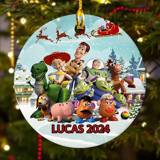 Personalized Ornament Cowboy Doll And His Friend, Toy Cartoon Movie Xmas Ornament, Customized 2024 Christmas Tree Decor Gift For Kid