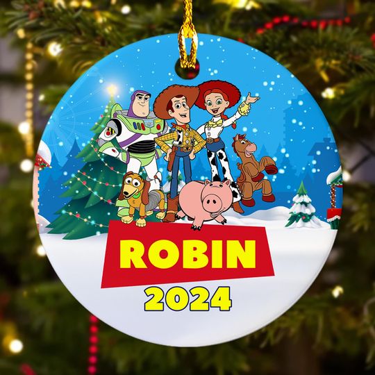 Personalized Ornament Cowboy Doll And His Friends, Iconic Toy Story Movie Xmas Ornament, Customized 2024 Christmas Tree Decor Gift For Kid
