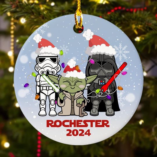 Personalized Star Family Hero Christmas Ornament, Galaxy Movie Character Reflection Customized 2024 Christmas Tree Decor, Xmas Gift For Kid