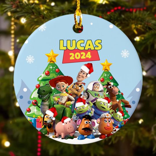 Personalized Toy Friend Christmas Ornament, Funny Toy Character Customized 2024 Christmas Tree Decor, Movie Character Xmas Gift For Kid