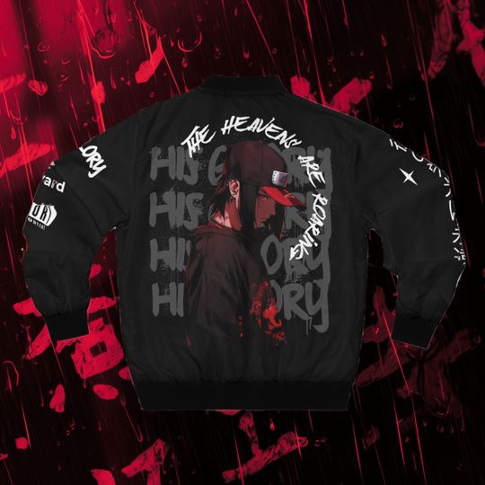 Men's "His Glory" Bomber Jacket | Streetwear Anime Jacket | Harajuku Clothing | Vintage Manga Aesthetic | Tokyo Fashion